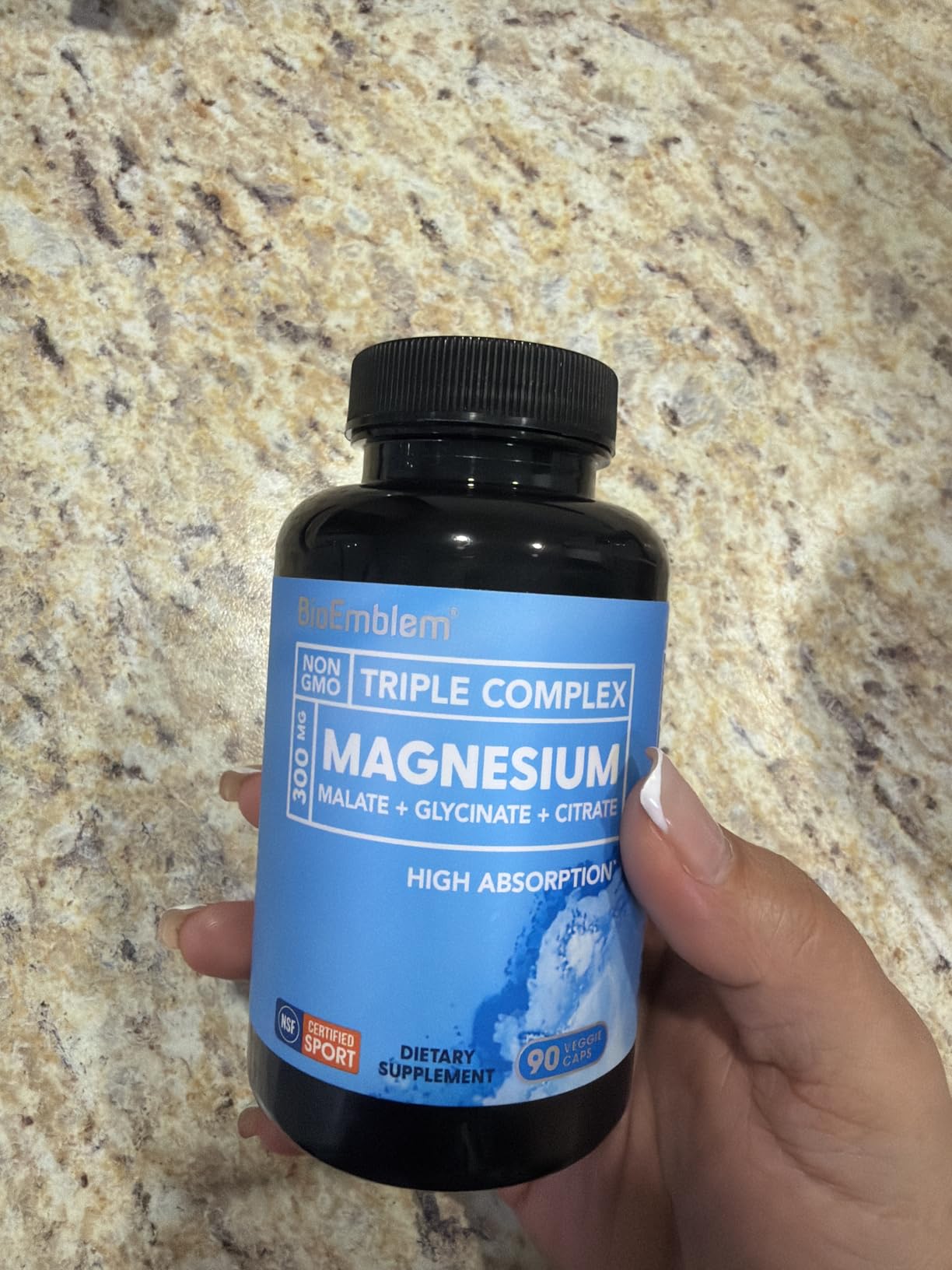 BioEmblem Magnesium Glycinate Complex, 300mg Per Serving, 90 Capsules customer photo 2