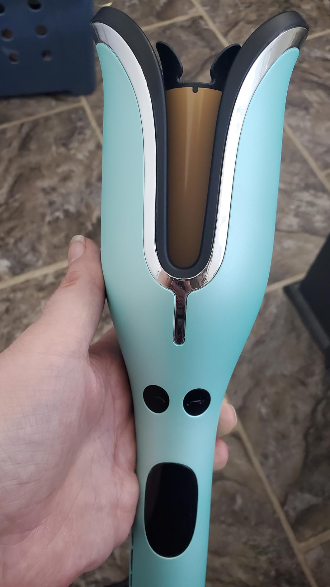 CHI Spin N Curl 1″ Ceramic Rotating Curling Iron, Adjustable Preset Heat Settings for All Hair Types, Salon-Quality Curls & Waves, Auto Shut-Off, Tangle Protection, Rose Gold customer photo 1