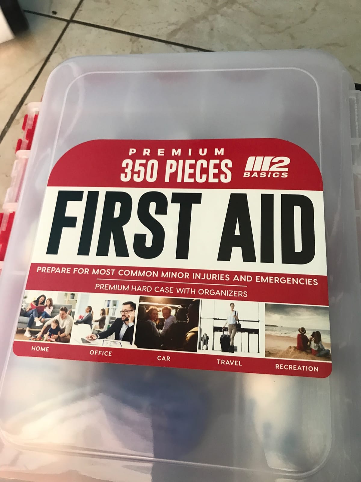 M2 BASICS 350 Piece Professional Wall-Mount First Aid Kit, Home, Business customer photo 1