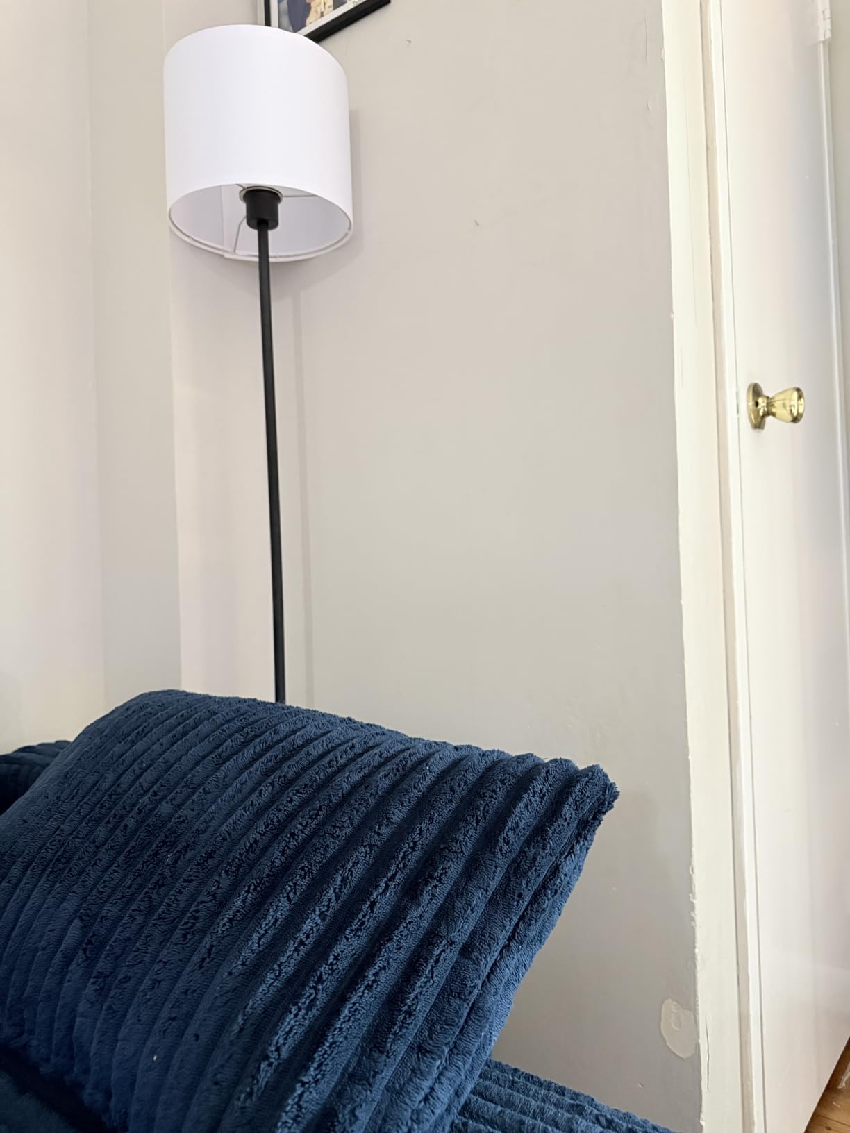 Modern Floor Lamp Simple Design with White Shade & Foot Pedal Switch customer photo 1