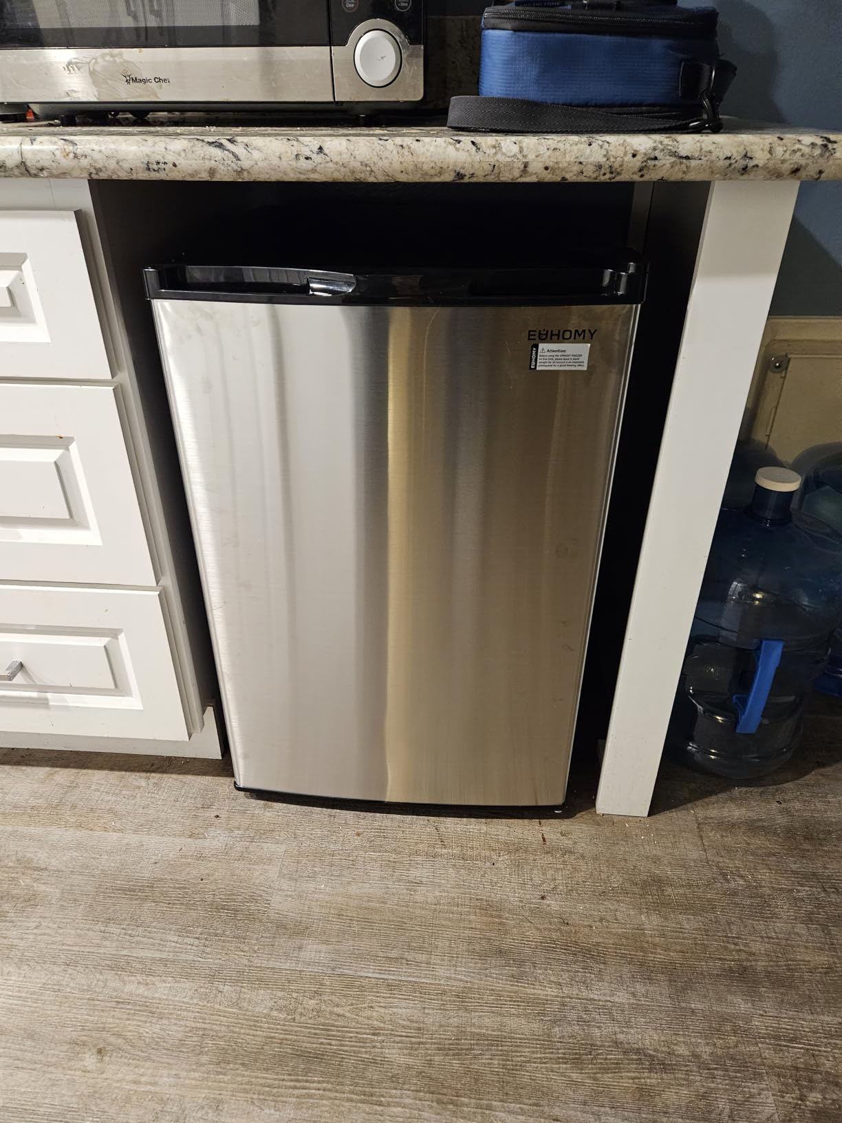 EUHOMY 3.0 Cu.ft Upright Freezer, Reversible Door Mini Freezer, Silver customer photo 1