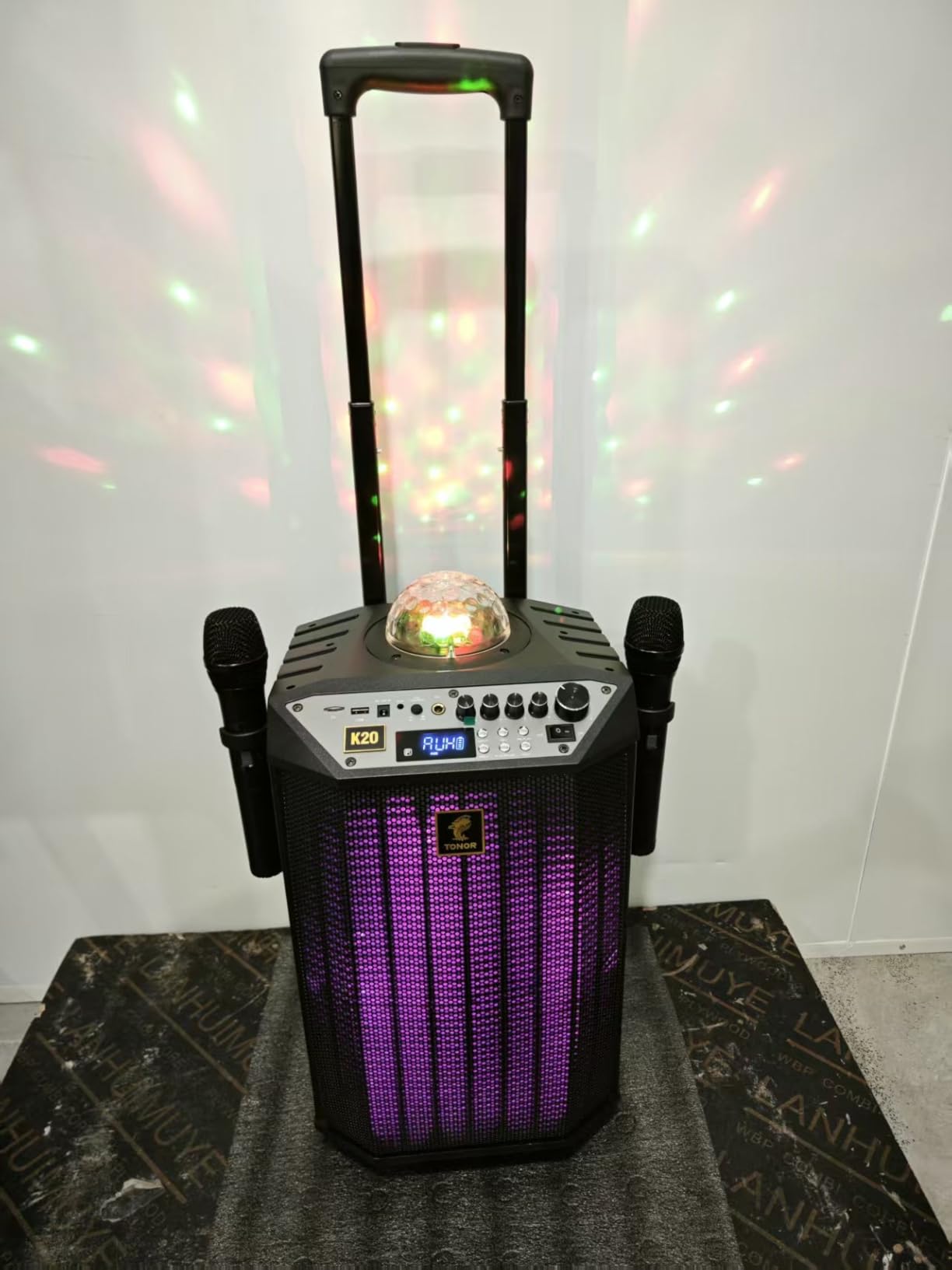 TONOR Wireless Karaoke Machine for Adults, PA System Portable Bluetooth Singing Speaker with 30 m/100 ft Dual Wireless Microphones Microfono, Disco Ball for Home Karaoke, Party, Class and Church K20 customer photo 1