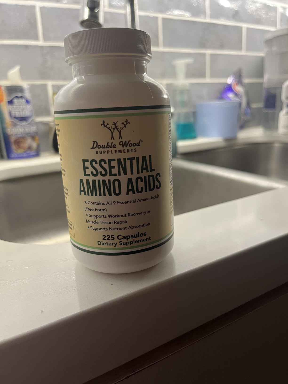 EAA Capsules, BCAAs, All 9 Amino Acids, Workout + Muscle Recovery, 225 Ct customer photo 2