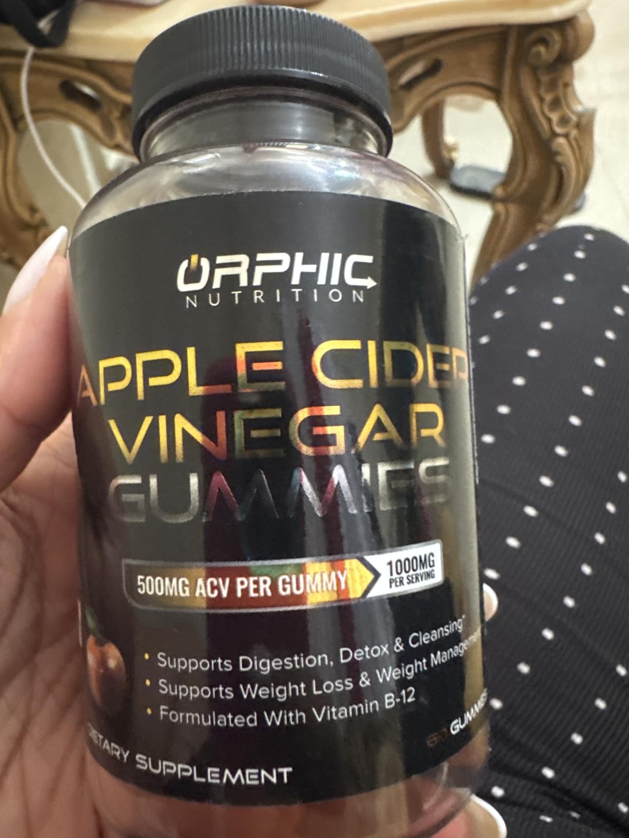 ORPHIC NUTRITION Apple Cider Vinegar Gummies 1000mg ACV (60 pcs) customer photo 2