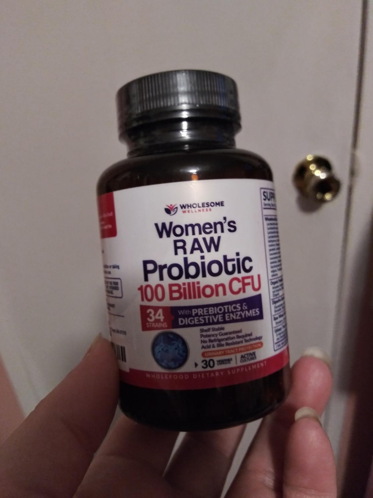 Wholesome Wellness Dr. Formulated Raw Probiotics for Women 100 Billion CFUs Capsules with Prebiotics, Probiotcs and Digestive Enzymes, Approved for Adults customer photo 1