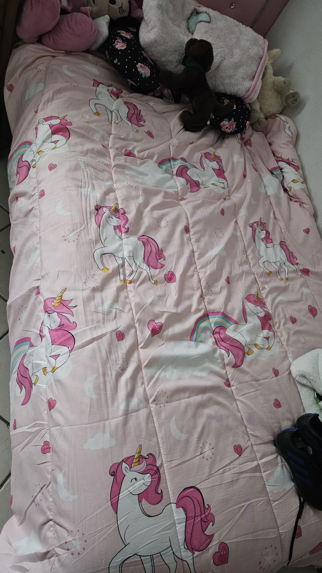 Utopia Bedding 3 Pc Kids Twin Comforter Set, Unicorn | Kids Bed Set Includes Comforter (64x88) Inches, 2 Shams (20x26) Inches. Cozy Microfiber Down Alternative, Machine Washable customer photo 1