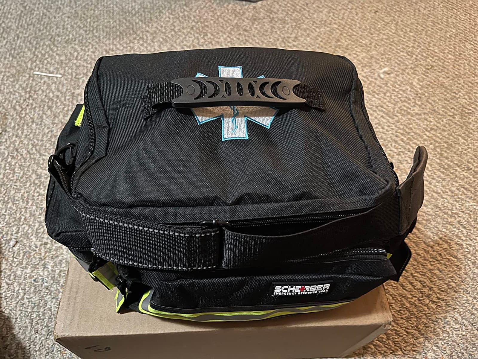 Scherber First Responder Fully-Stocked Professional Essentials EMT/EMS Trauma Kit | HSA/FSA Approved | Reflective Bag w/8 Zippered Pockets & Compartments & 200+ First Aid Supplies - Black customer photo 2