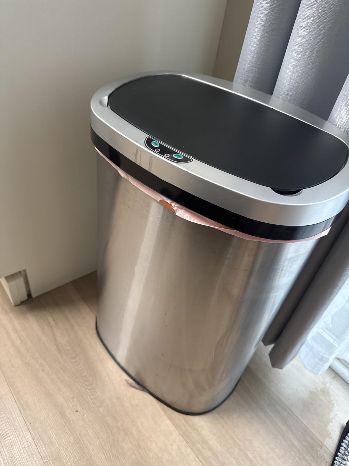 Kitchen Trash Can | Stainless Steel 13 Gallon Trash Can | 50L Touch Free Garbage Can with Lid | Electronic Sensor High Capacity Trash Bin for Bathroom Kitchen Office, Silver customer photo 2