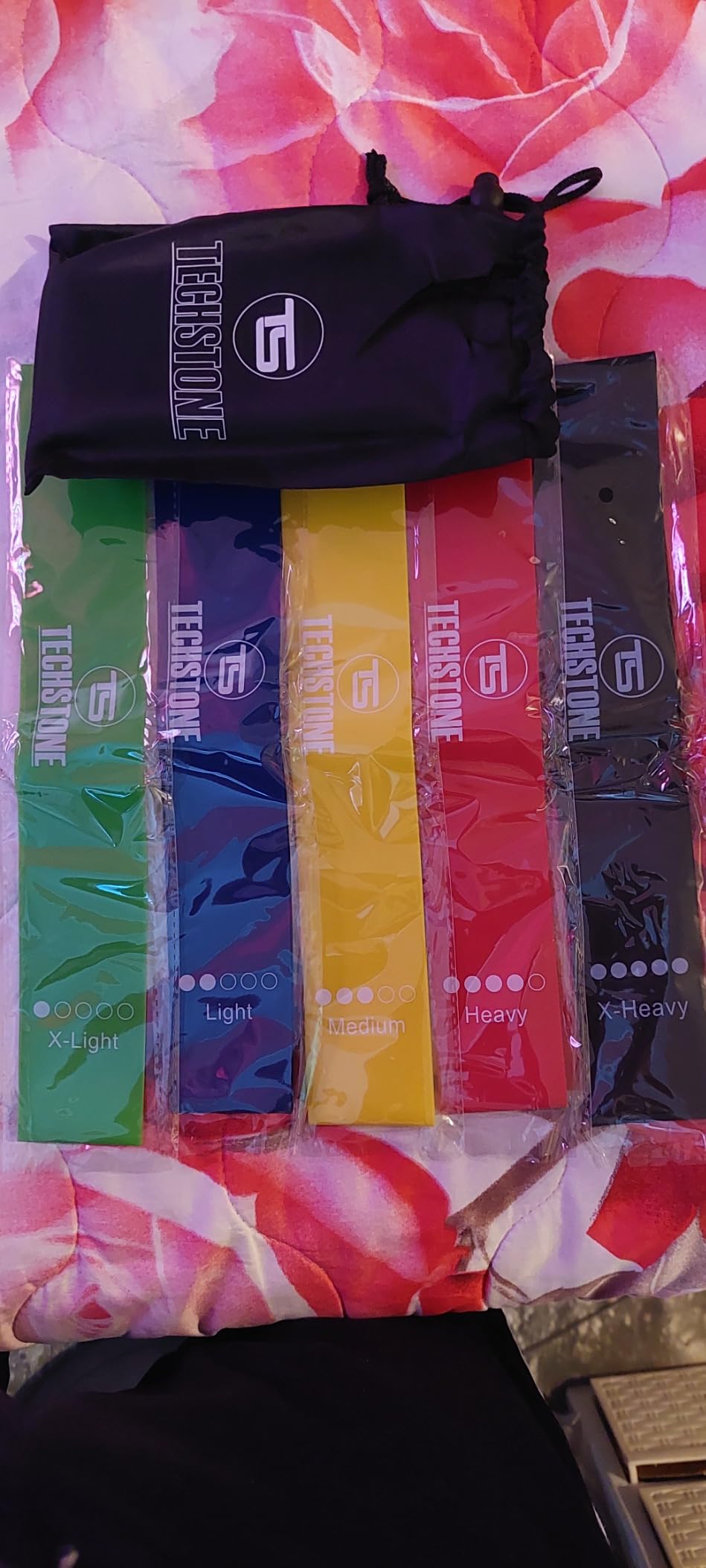 TechStone Resistance Bands Set – 5 Levels Loop Exercise Bands for Men & Women, Elastic Workout Bands for Home Gym, Training, Yoga & Fitness, Carry Bag Included customer photo 1