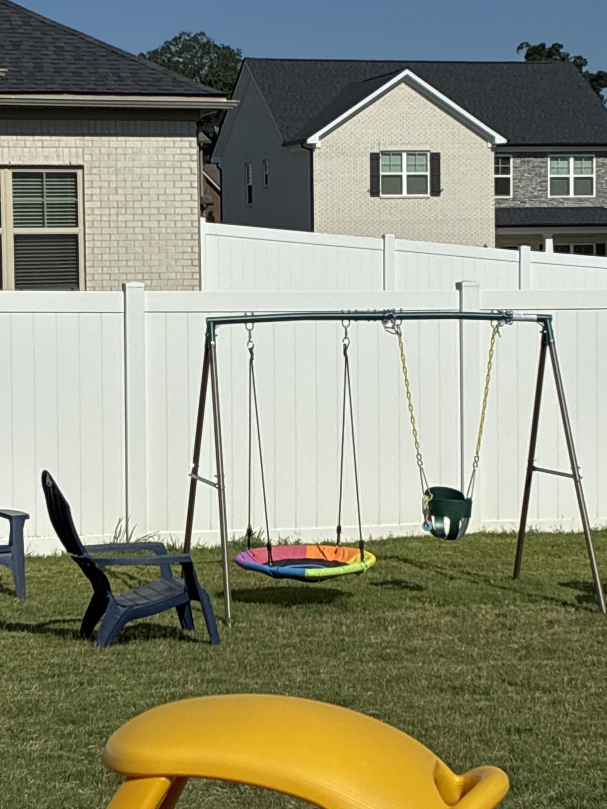 Trekassy 440lbs Swing Sets for Backyard, 2 Seat Saucer & Belt Swing - Green customer photo 1