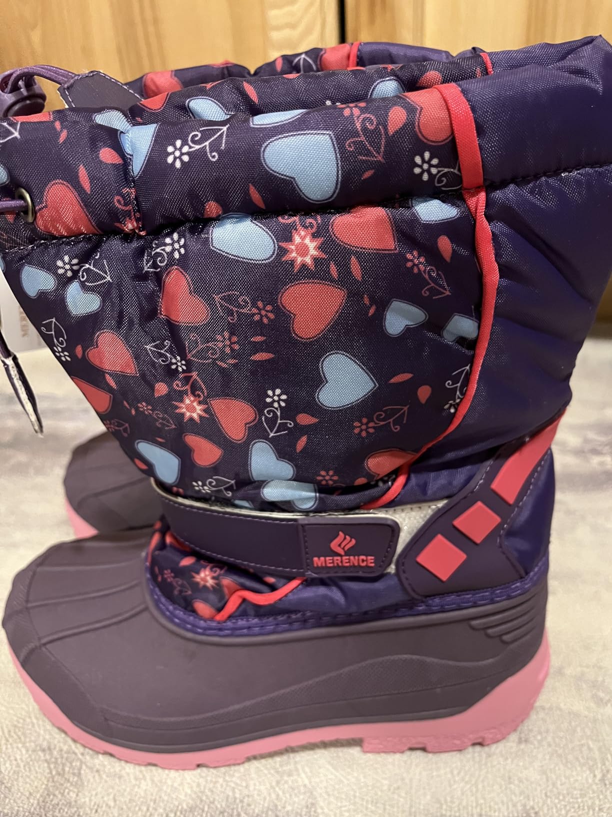 CIOR Kids Waterproof Winter Snow Boots,Warm Fur Lined customer photo 2
