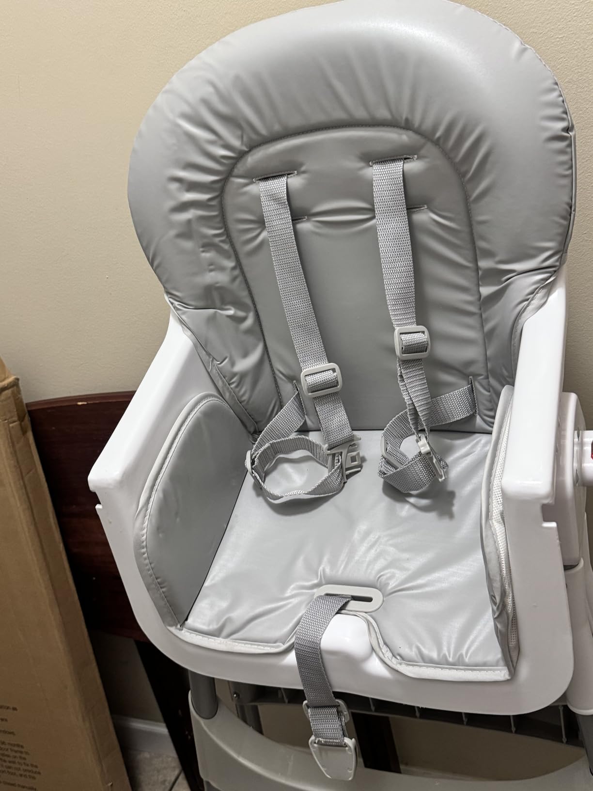 Dream On Me TableTalk 2-in-1 Convertible High Chair, 5-Point Harness, Gray customer photo 1
