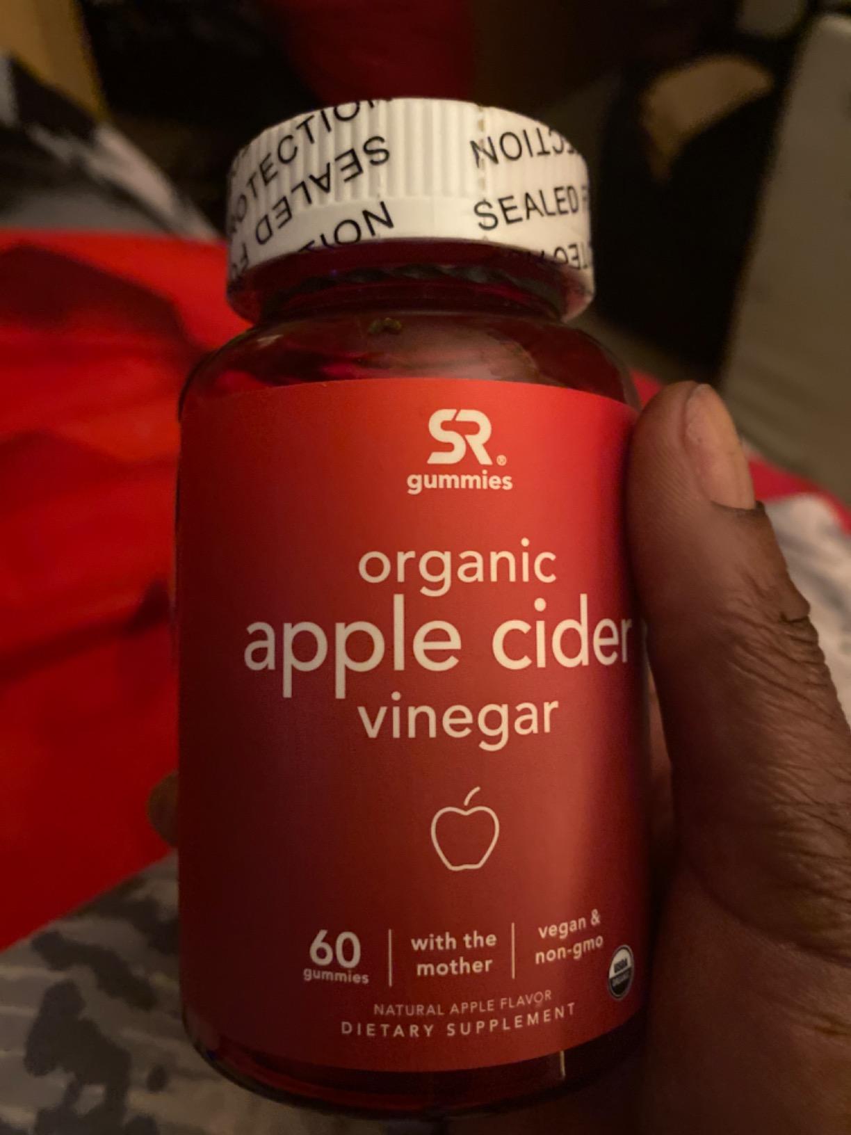 Sports Research® Organic Apple Cider Vinegar Sugar-Free Gummies, 60 Count customer photo 1