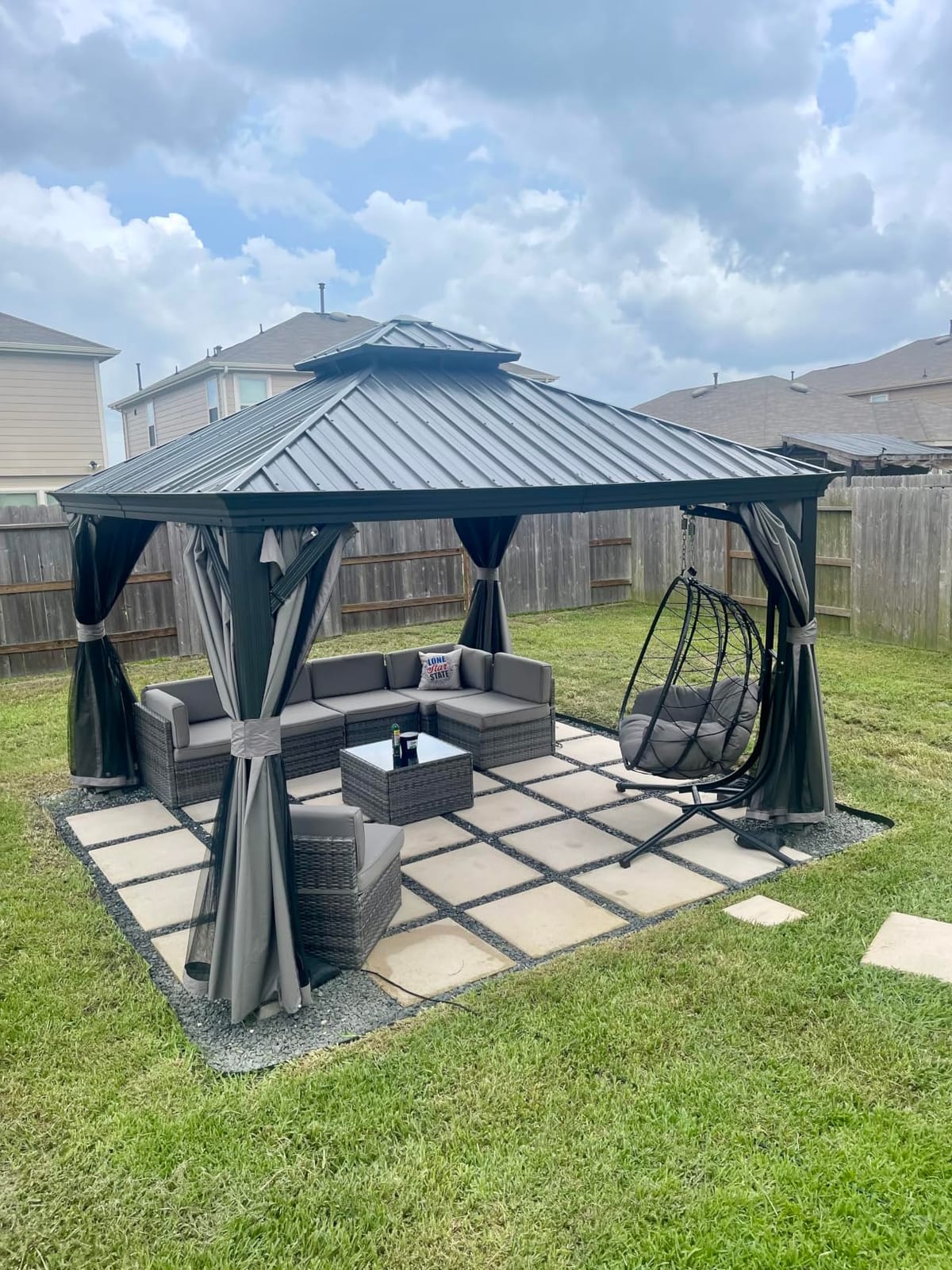 Kozyard Alexander 12' x 12' Hardtop Gazebo, Aluminum Frame customer photo 2