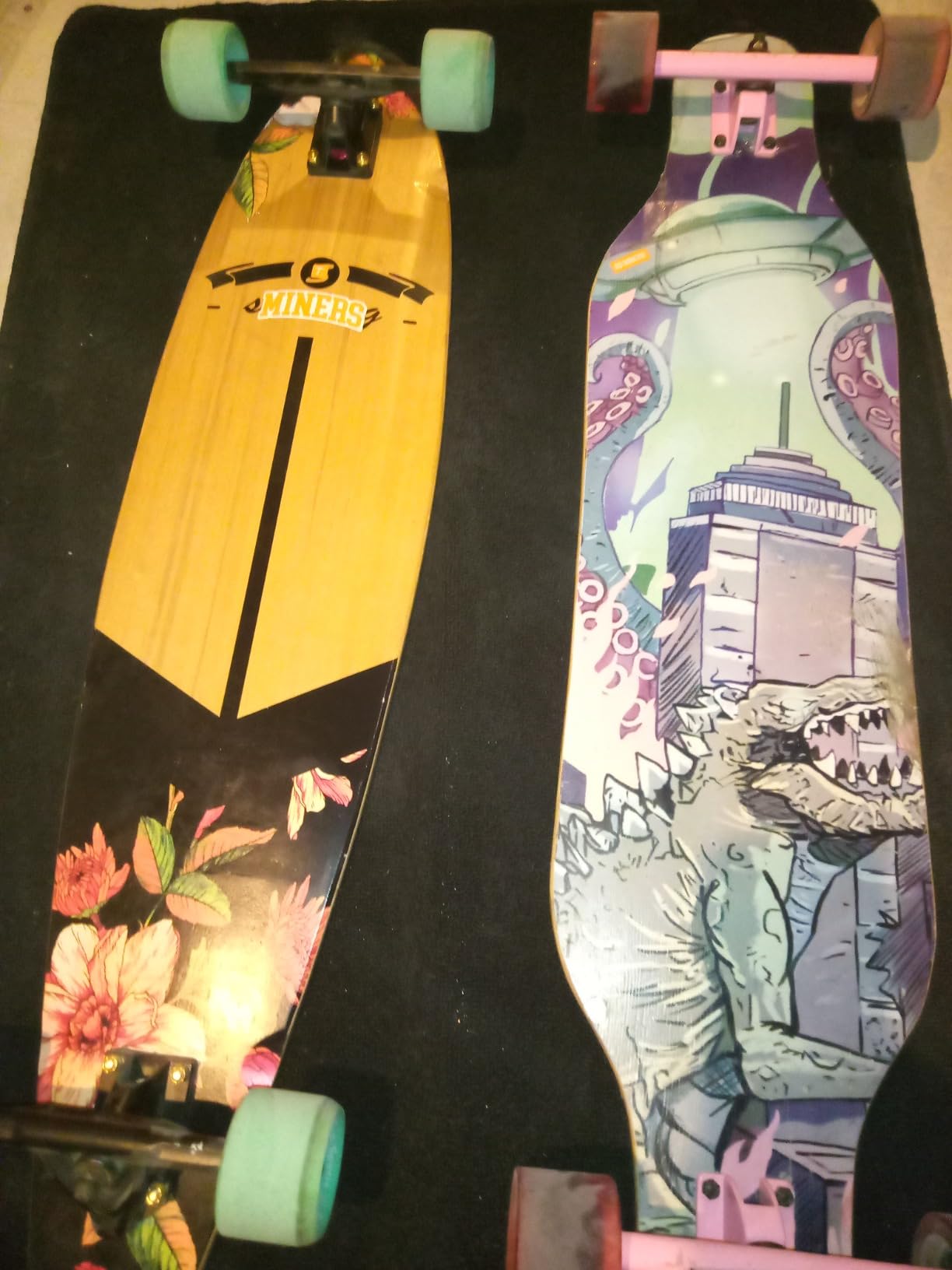 seething 42 Inch Longboard Skateboard Complete Cruiser Pintail,The Original Artisan Maple Skateboard Cruiser Pintail for Cruising, Carving, Free-Style and Downhill customer photo 1