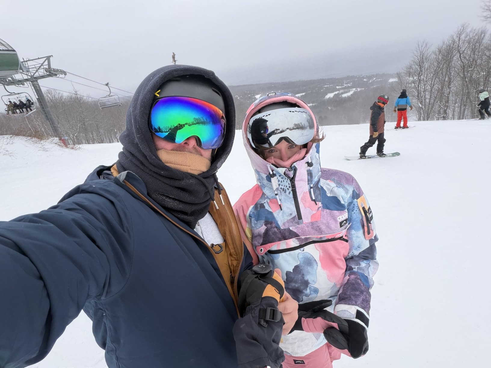 Odoland Magnetic Interchangeable Anti-Fog Ski Goggles with 2 Lens customer photo 1