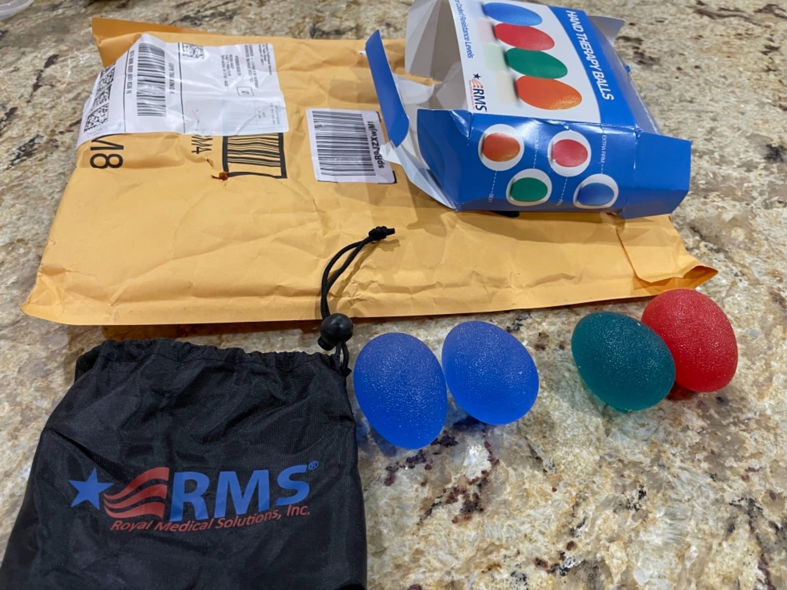 RMS 4-Pack Hand Exercise Balls - Physical & Occupational Therapy Kit customer photo 1