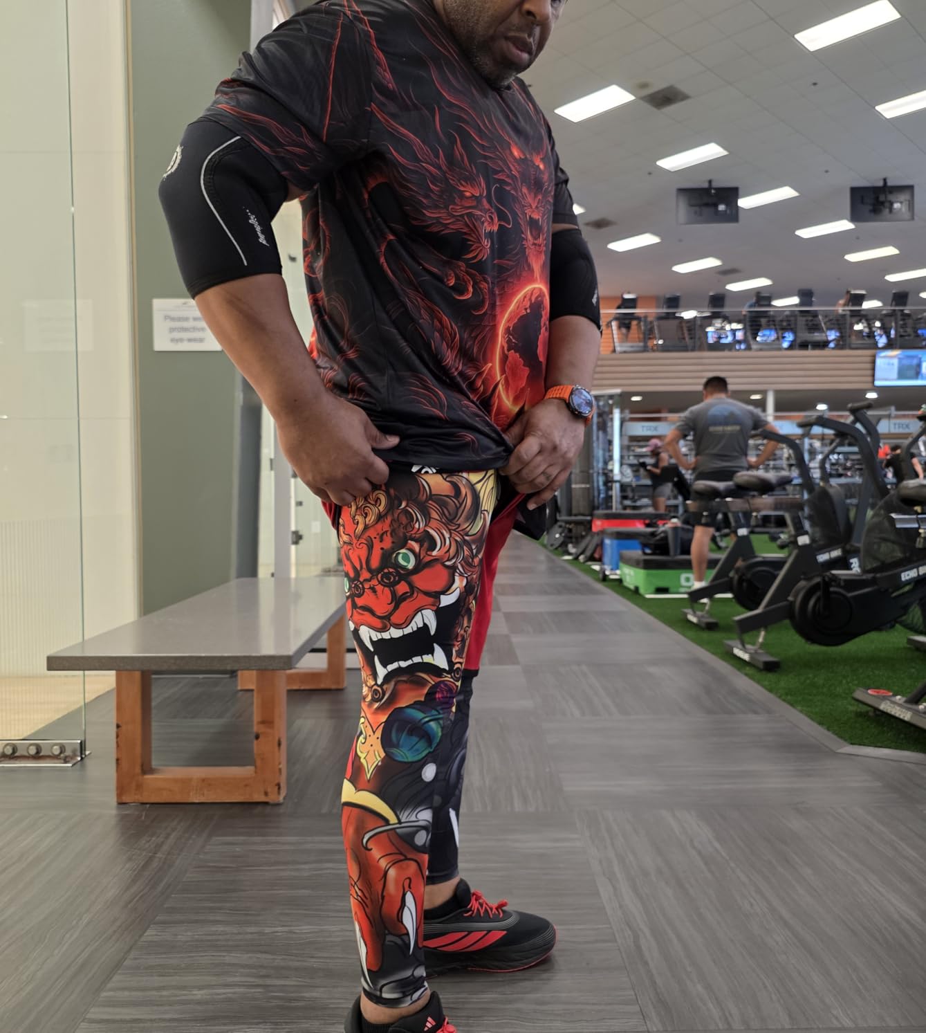 LAFROI Men's Quick Dry Cool Compression Fit Tights Leggings Waistband-YSK08 customer photo 1