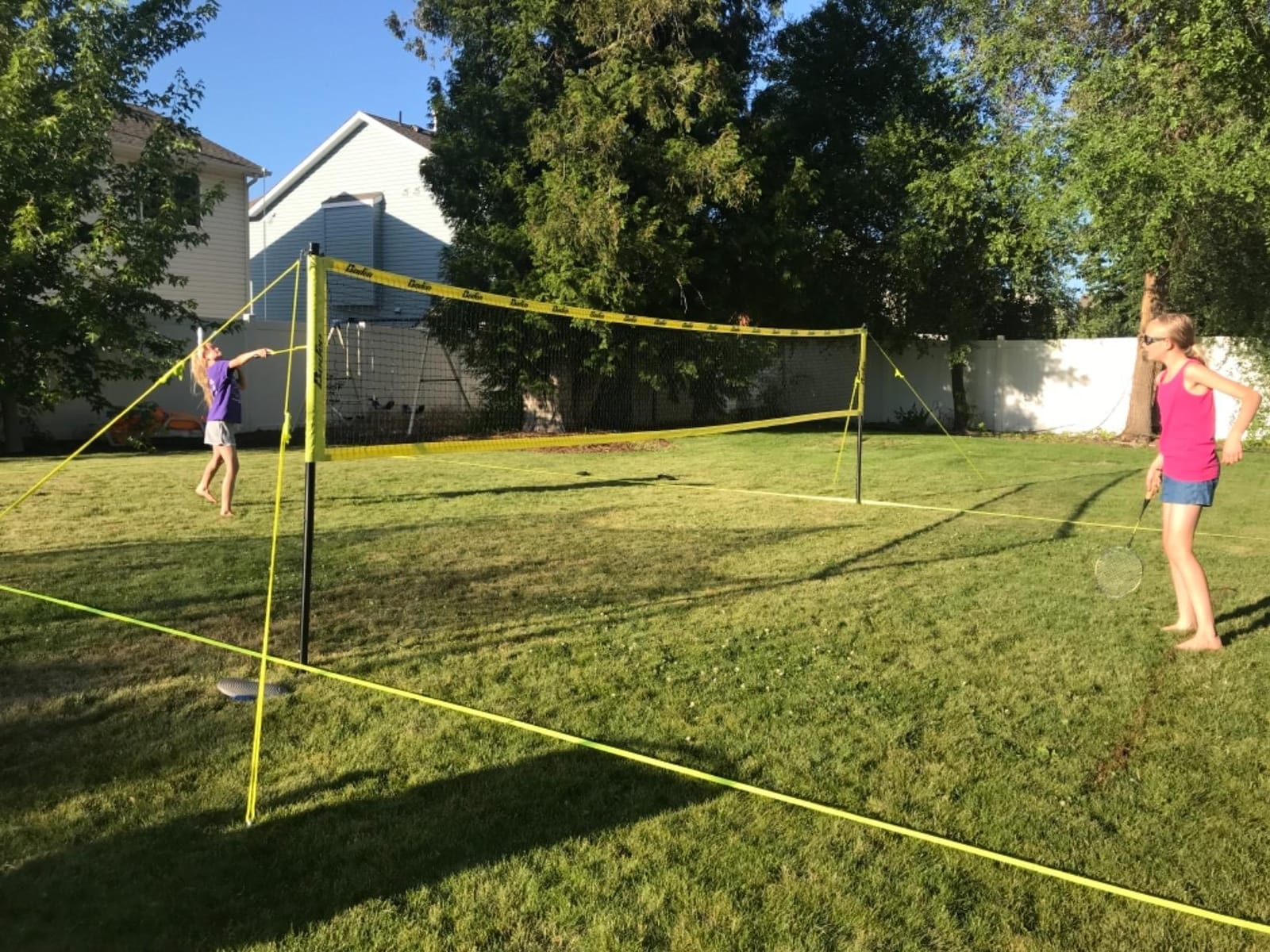 Baden Champions Portable Badminton Set Regulation Net, 4 Racquets, 3 Shuttlecocks, Boundary & Carry Bag Ideal for Backyard Fun with Friends and Family from Kids to Adults customer photo 1