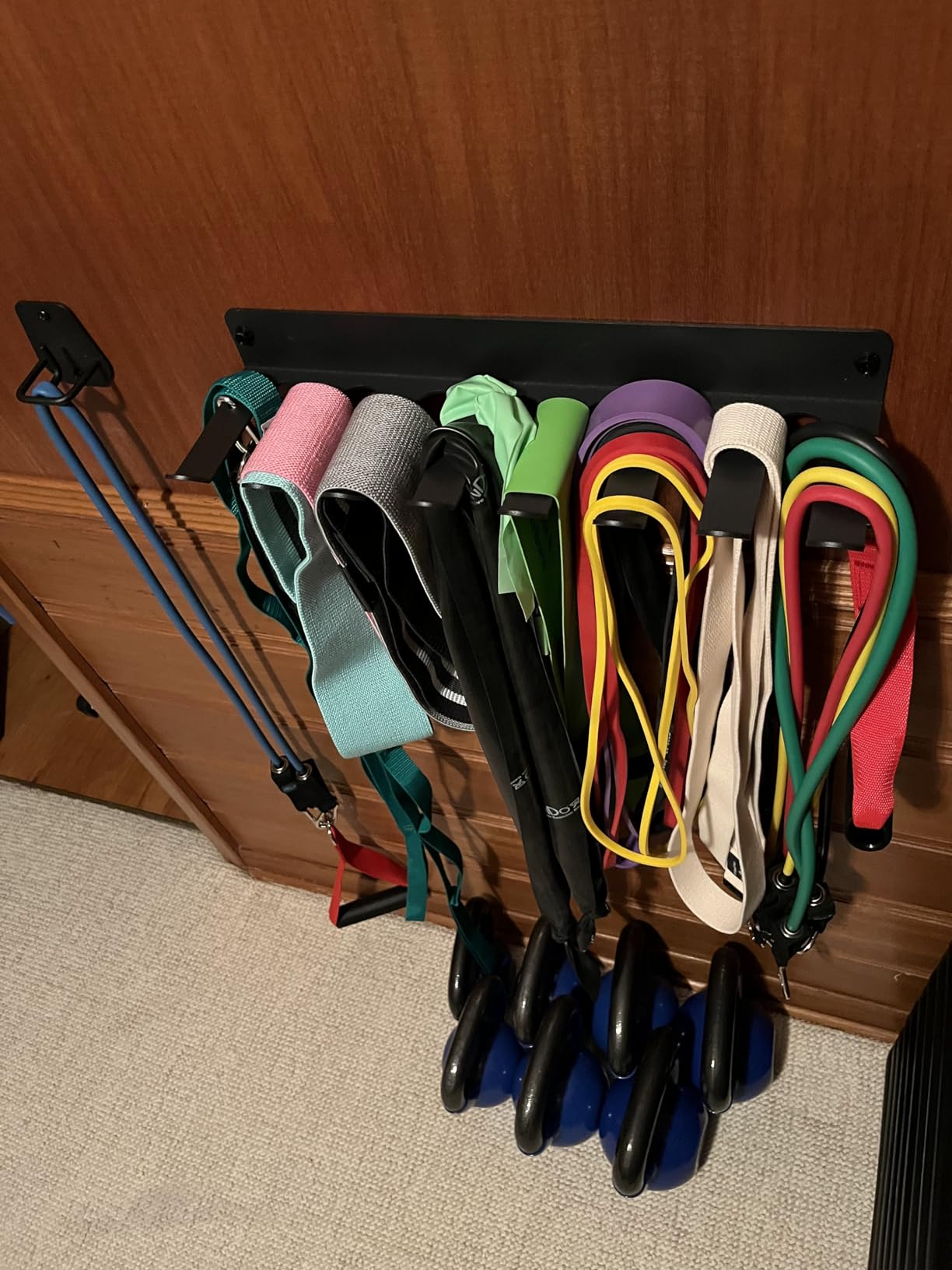 Multi-Purpose Gym Equipment Storage Rack for Resistance Bands customer photo 2