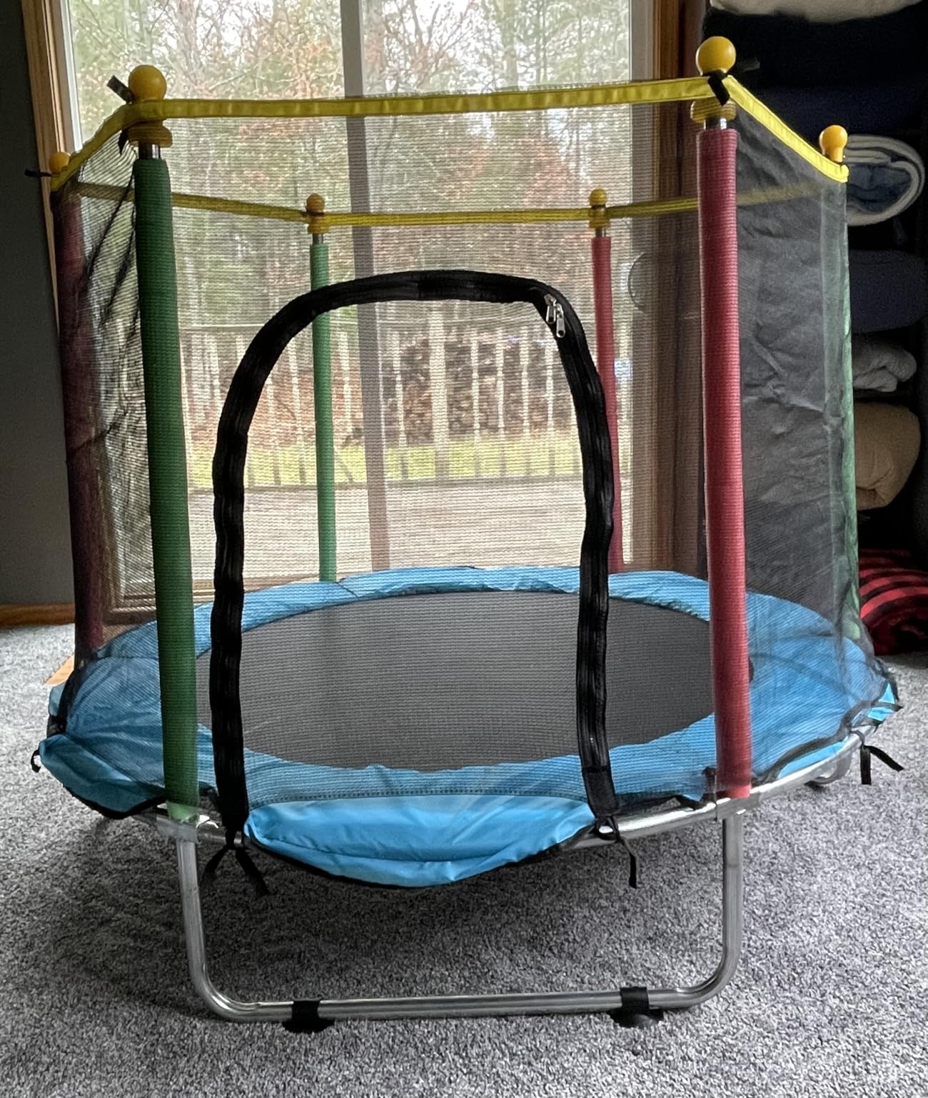 Toddler Trampoline for Kids Ages 1-8, 55'' Small Trampoline Indoor Outdoor customer photo 2