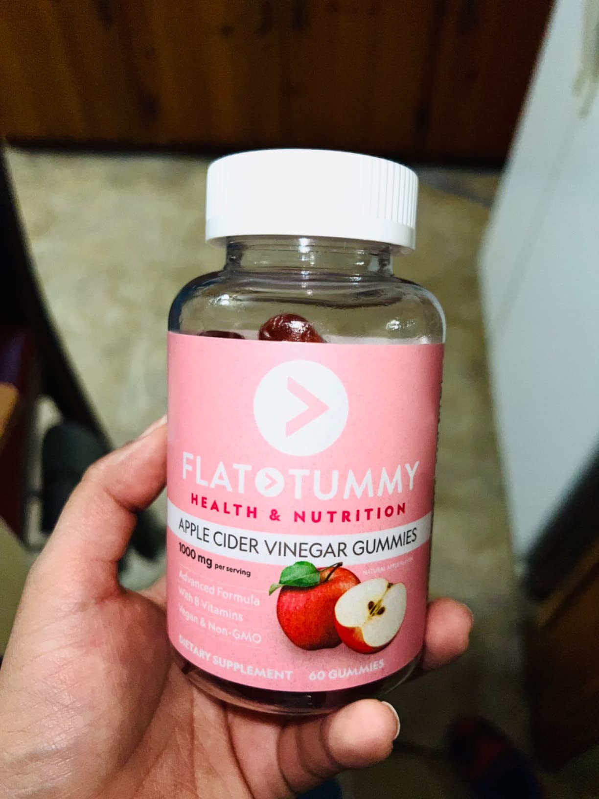 Flat Tummy Apple Cider Vinegar Gummies, 60 Count – ACV Gummies, Detox, Support Gut Health – Vegan-Friendly, Non-GMO - Beet and Pomegranate Superfood Powders, Vitamins B6, B9 & B12 customer photo 1