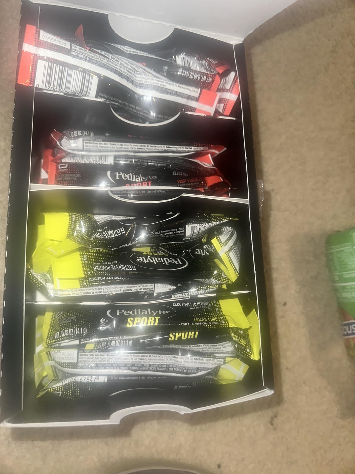 Pedialyte Sport Electrolyte Powder, Fast Hydration with 5 Key Electrolytes for Muscle Support Before, During, & After Exercise, 12 Lemon Lime & 12 Fruit Punch, 0.49-oz Packets (24 Count) customer photo 2