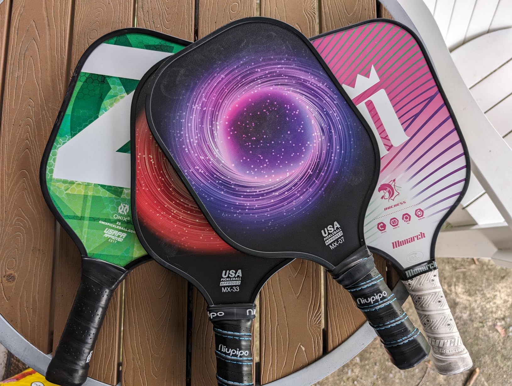 niupipo Pickleball Paddles Set of 2 or 4, USAPA Approved Fiberglass Pickleball Paddle Set with Balls and Bag, Polypropylene Honeycomb Core, Lightweight Pickleball Paddles for Beginners Men Women customer photo 2