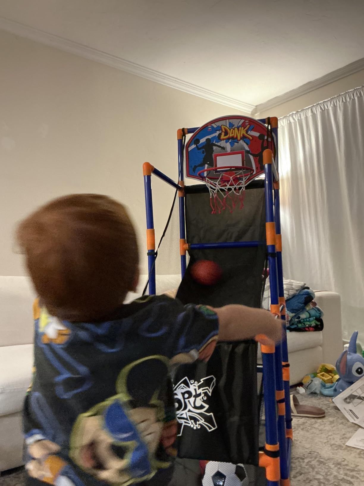 JOYIN Arcade Basketball Game Set with 4 Balls and Hoop for Kids 3+ Years Old Indoor Outdoor Sport Play - Easy Set Up - Air Pump Included - Ideal for Competition customer photo 1
