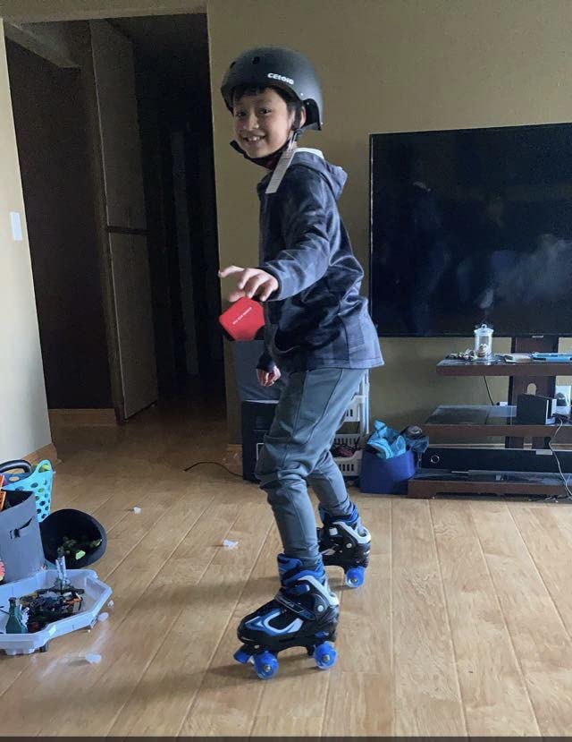 Nattork Kids Roller Skates for Boys Girls Kids, 4 Sizes Adjustable Quad Skates with All Light up Wheels - Birthday Gift for Indoor Outdoor Sports customer photo 2