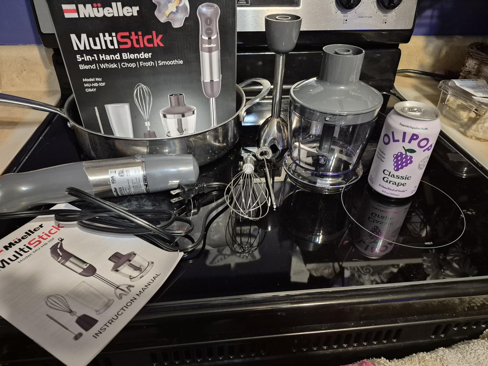 Mueller Multistick 5-in-1 Immersion Blender Handheld, 12-Speed Hand Mixer customer photo 2