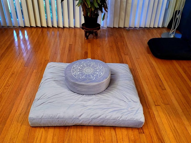 Hihealer Meditation Cushion, Traditional Tibetan Velvet Meditation Pillow customer photo 2