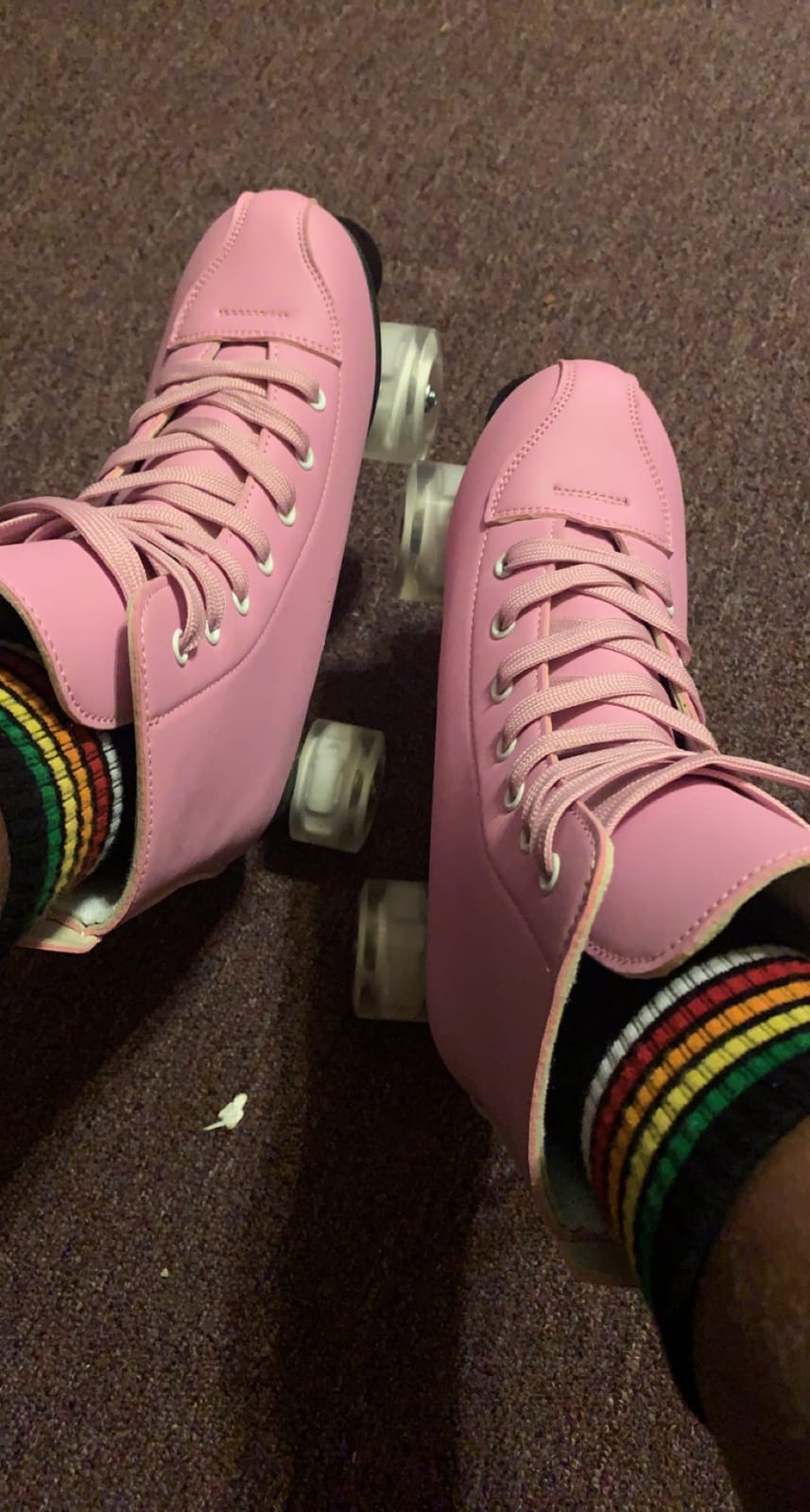 Silvertree Women's Roller Skates PU Leather High-top Roller Skate Four-Wheel Roller Skate Shiny Roller Skates with Carry Bag for Girls customer photo 1