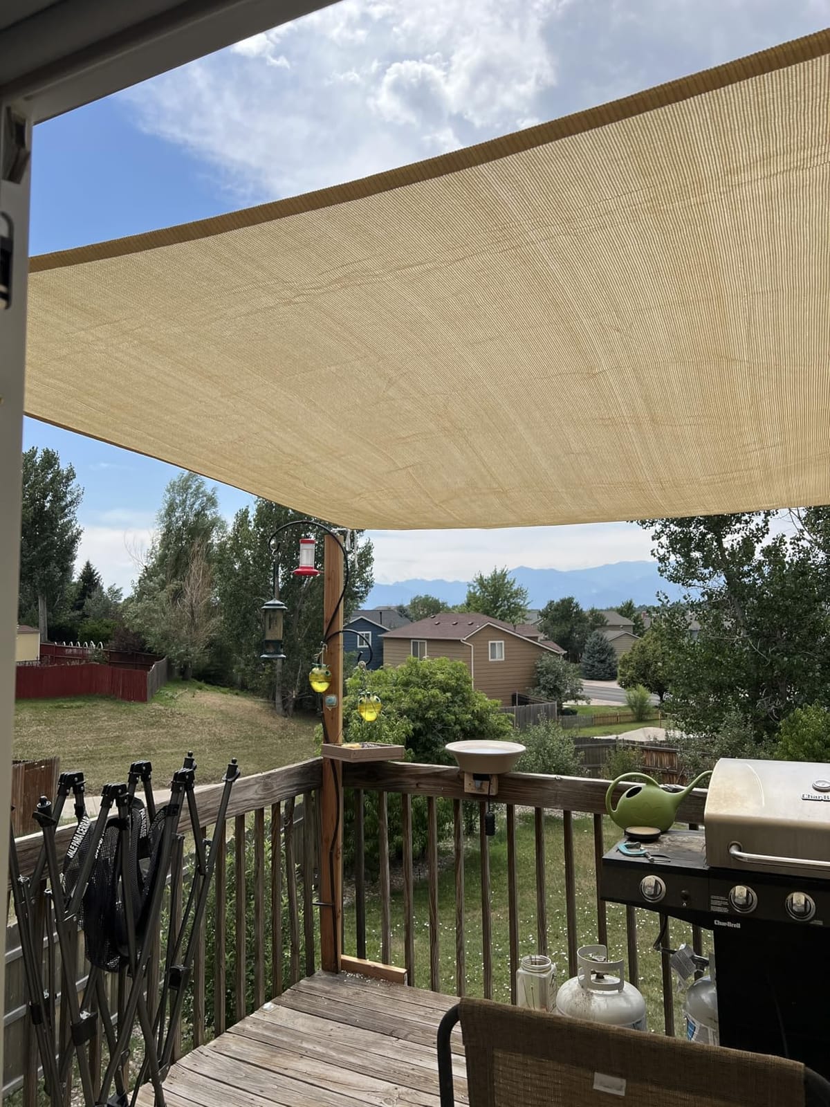 Patio Paradise 12' x 14' Sun Shade Sail Rectangle Canopy Patio Cover Sunlight Block Awning Heavy Duty Commercial Grade for Backyard Lawn Garden Outdoor Activities, Beige customer photo 2