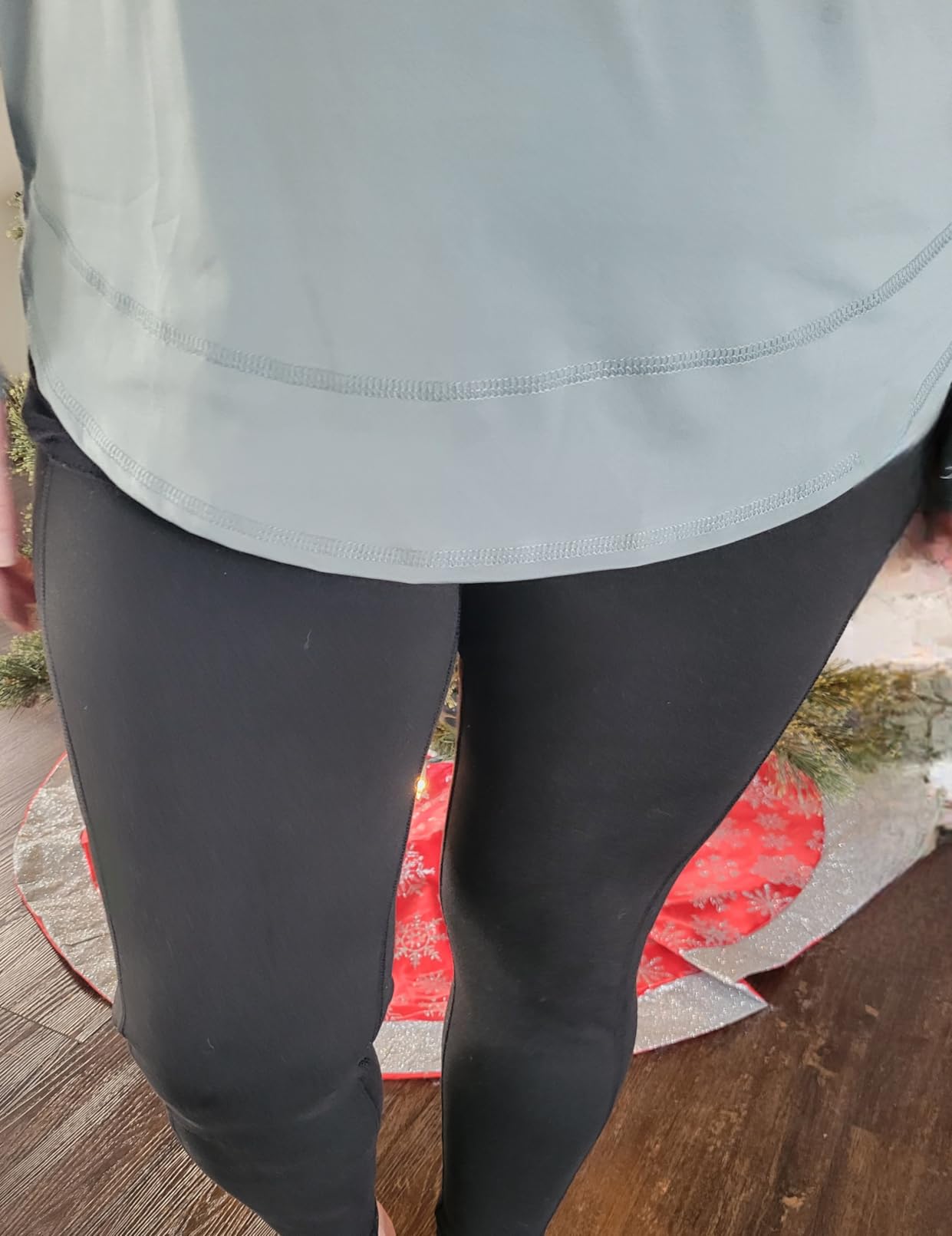 CHRLEISURE Fleece Lined Leggings Women with Pockets - Winter Warm Thermal Thick Tights High Waisted Yoga Pants customer photo 2