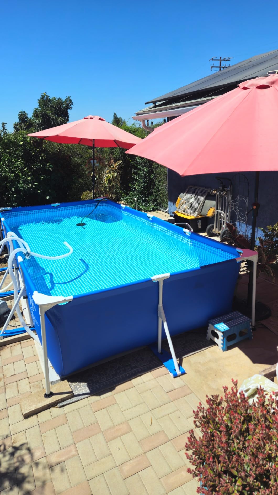 INTEX Metal Frame 14ft 9in x 7ft 3in x 33in Above Ground Pool Set w/Pump customer photo 1