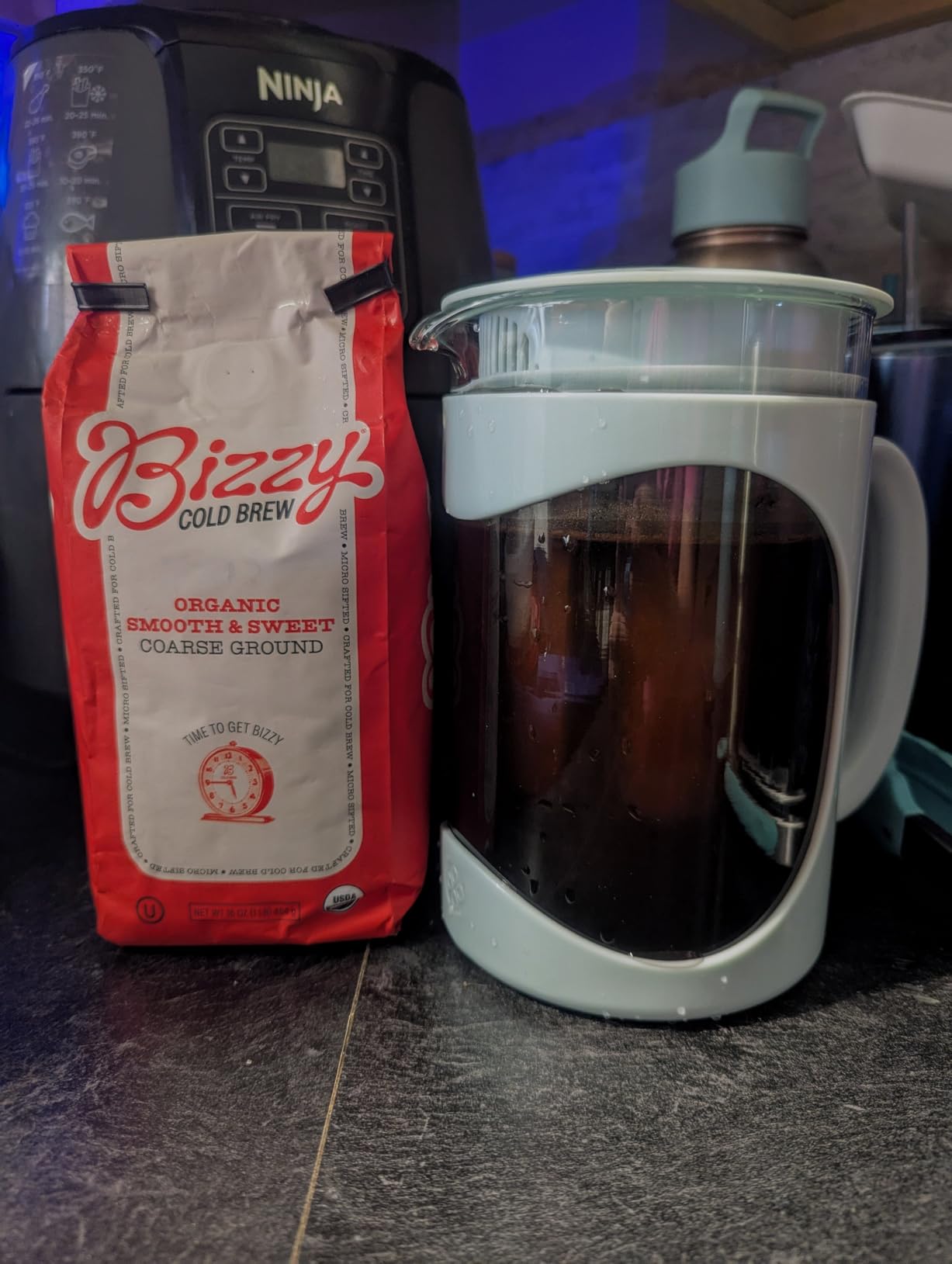 Primula Burke Deluxe Cold Brew Iced Coffee Maker, Comfort Grip Handle, Durable Glass Carafe, Removable Mesh Filter, Perfect 6 Cup Size, Dishwasher Safe, 1.6 qt, Aqua customer photo 1