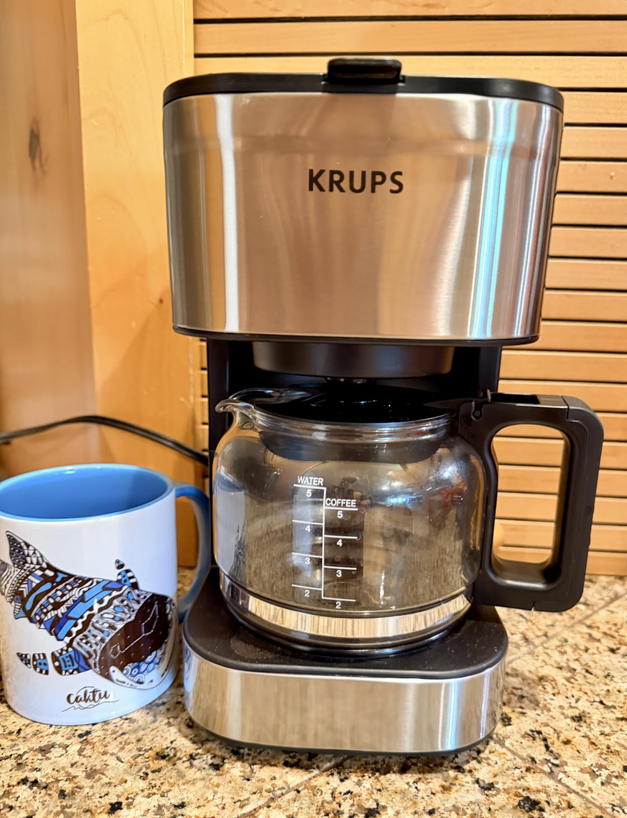KRUPS Coffee Maker 10 Cups Simply Brew Stainless Steel Drip Coffee Maker, 900 Watts Coffee Filter, Drip Free, Dishwasher Safe Pot , Black & Silver customer photo 1