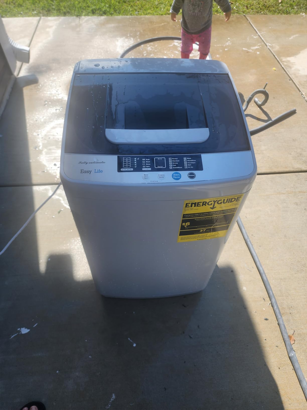 Giantex Full Automatic Washing Machine, 2 in 1 Portable Laundry Washer, 8.8lbs Washer and Spinner Combo, 1.04 cu.ft 10 Programs Built-in Drain Pump, Energy Saving Top Load for Apartment Dorm customer photo 2