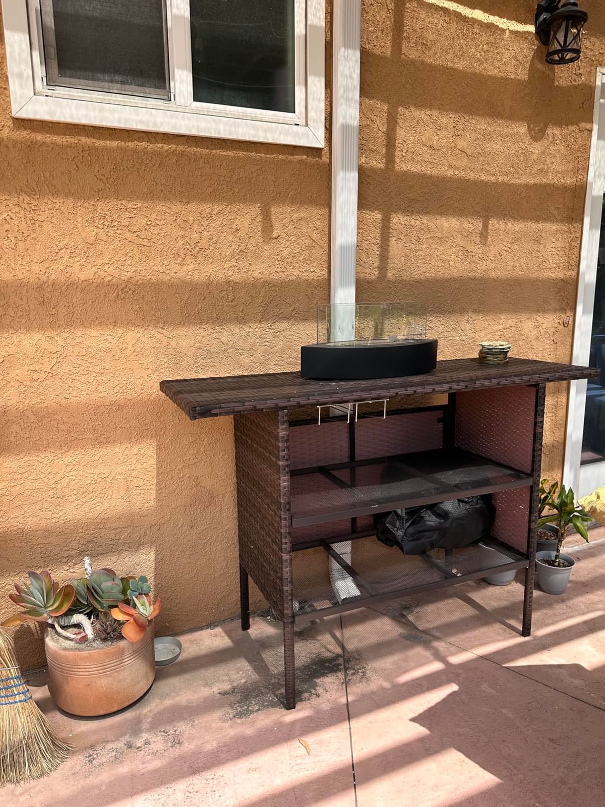 Best Choice Products Outdoor Patio Wicker Bar Counter Table Backyard Furniture w/ 2 Steel Shelves and 2 Sets of Rails - Gray customer photo 1