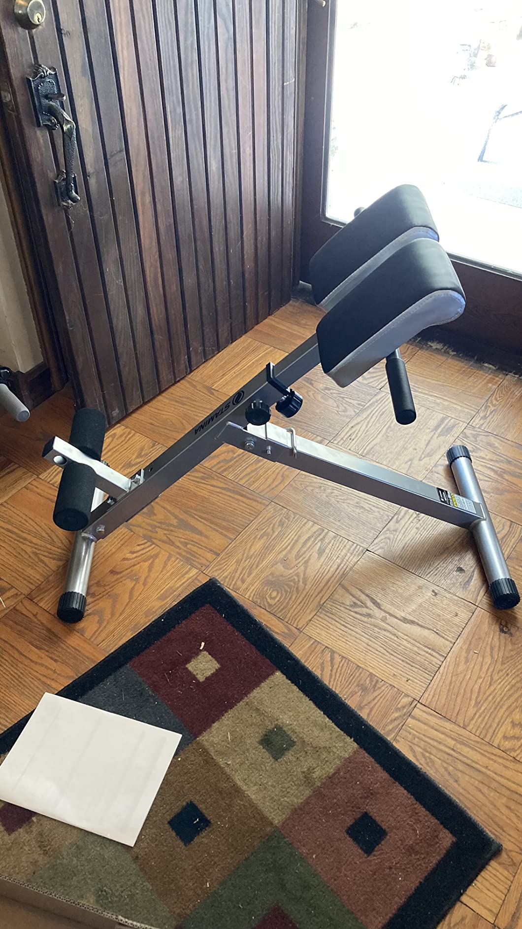 Stamina Hyperextension Bench 2014 - Adjustable and Foldable Exercise Bench Roman Chair with Smart Workout App - Up to 250 lbs Weight Capacity customer photo 1