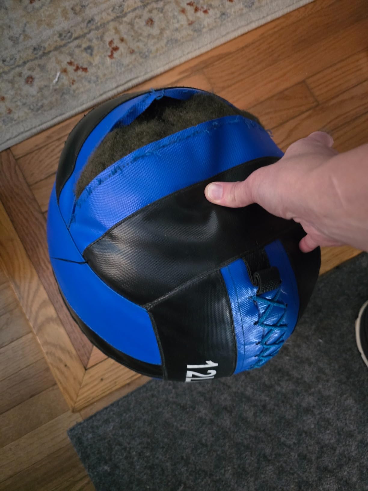 JFit Wall Ball – Premium Soft Weighted Exercise Ball for Strength, Conditioning, Gym & Home Workouts, 4-30 LB customer photo 1