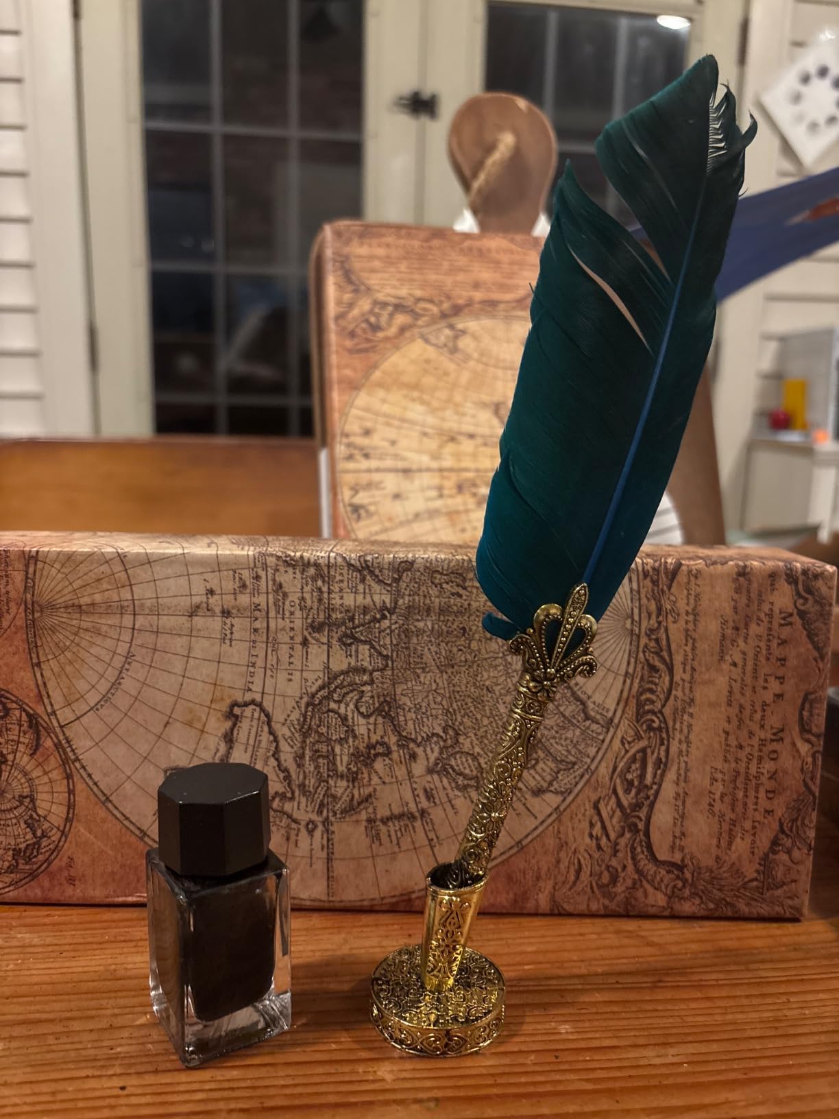 Lagarto Feather Pen and Ink Set, 11.4