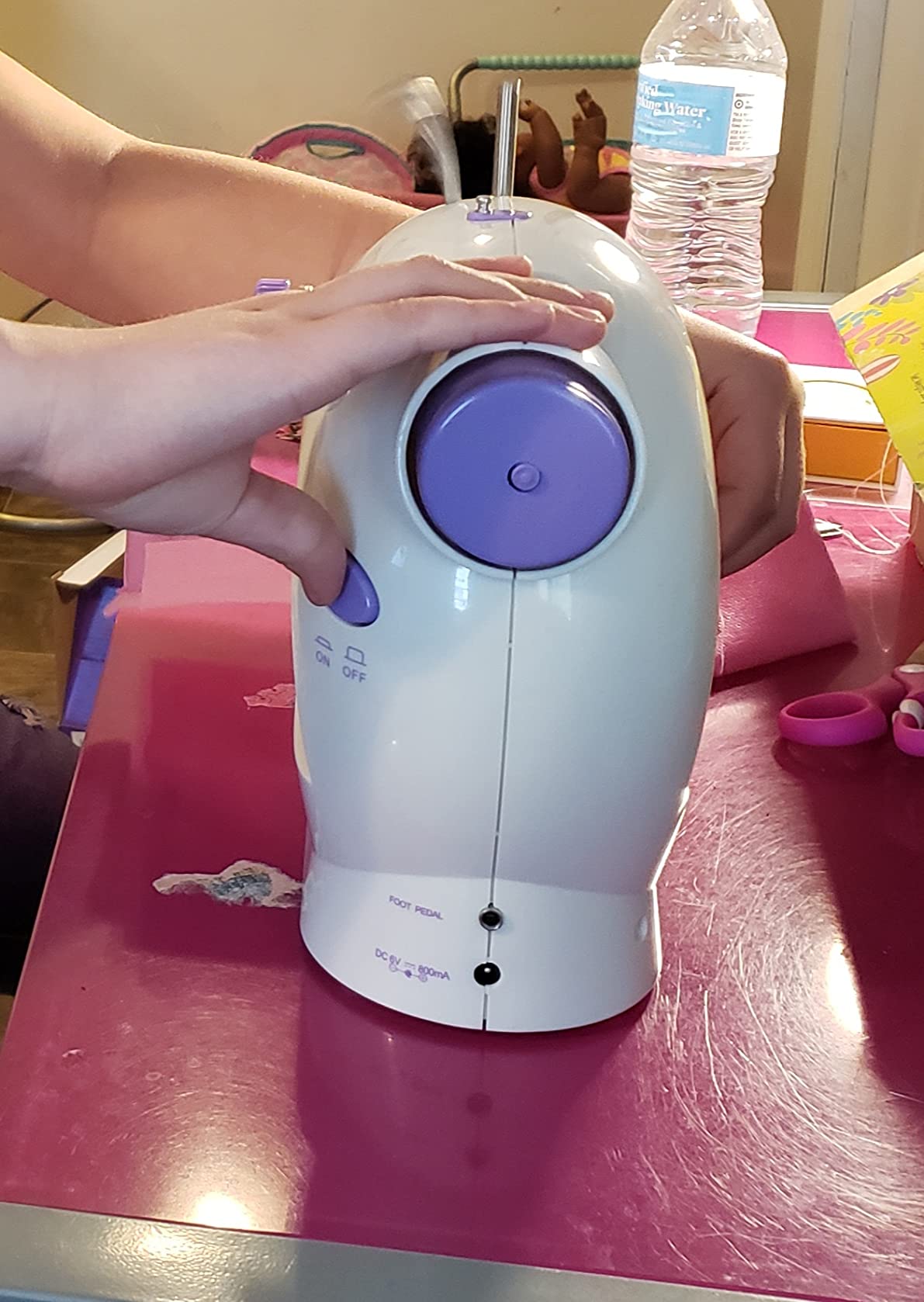 Made By Me My Very Own Sewing Machine for Beginner, Portable Battery Powered First Sewing Machine for Kids Ages 8+, Includes Fabric, Thread, Measuring Tape, & Stuffing customer photo 1