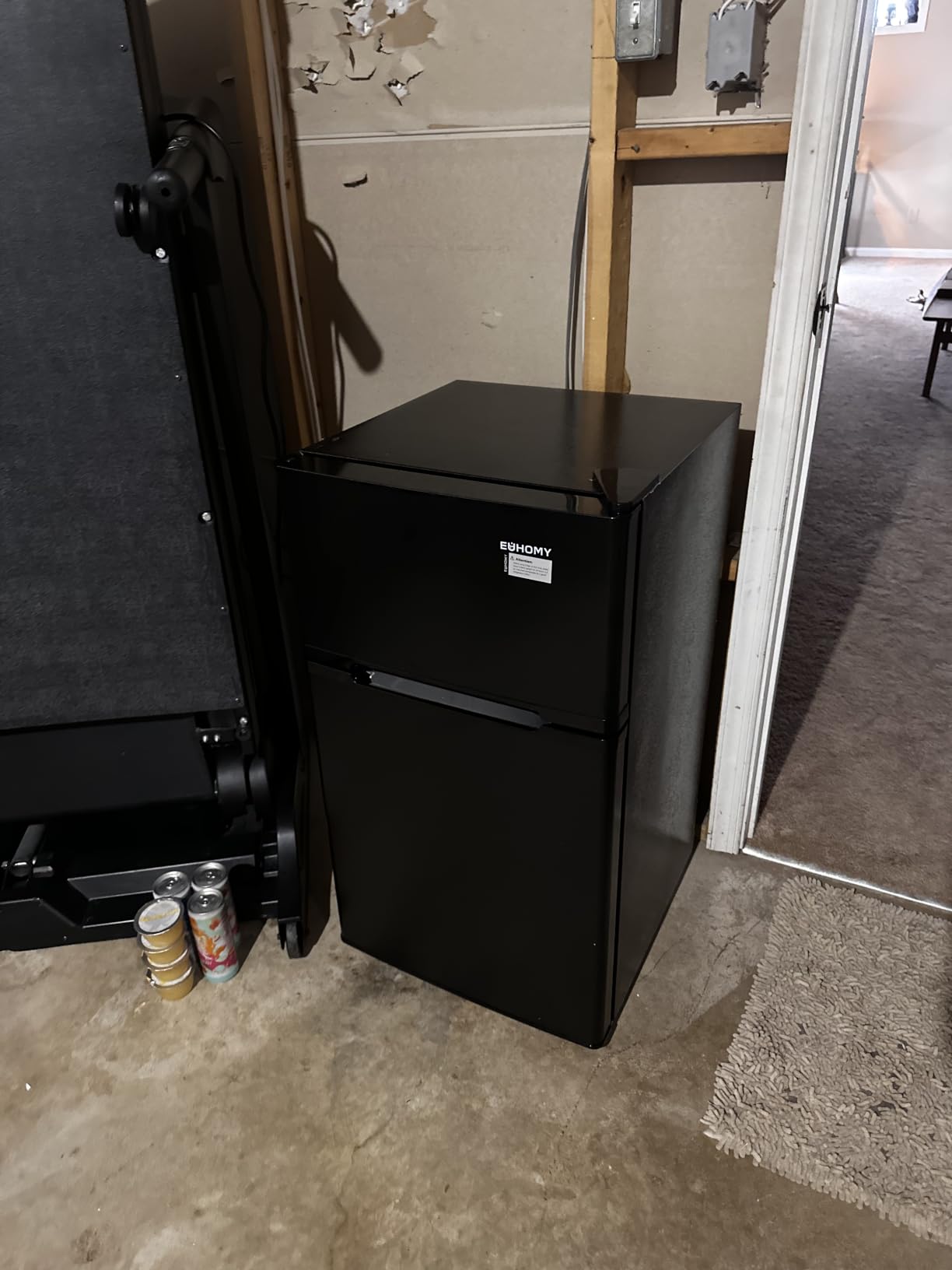 EUHOMY 3.2 Cu.Ft Mini Fridge with Freezer, 2 Door Mini Refrigerator, Black customer photo 1