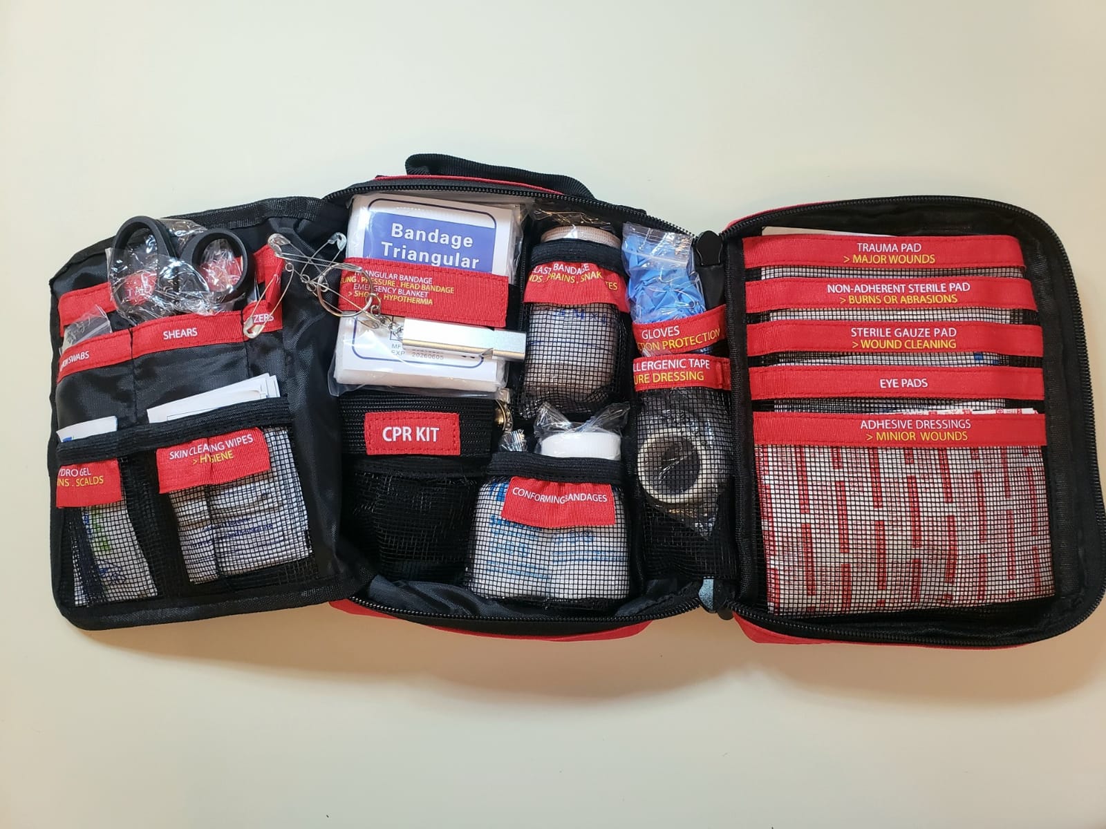 First Aid Kit, Professional Trauma First Aid Kit with Labelled Compartments Molle System for Car, Hiking, Backpacking, Camping, Traveling, and Cycling customer photo 1