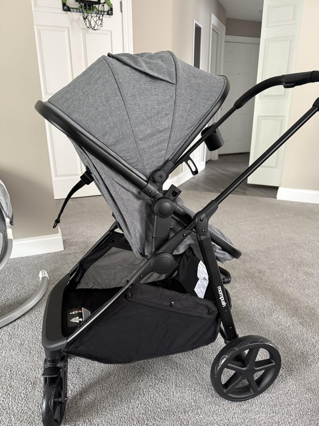 Mompush Wiz 2-in-1 Bassinet Stroller Reversible Seat, One-Hand Fold, Black customer photo 2