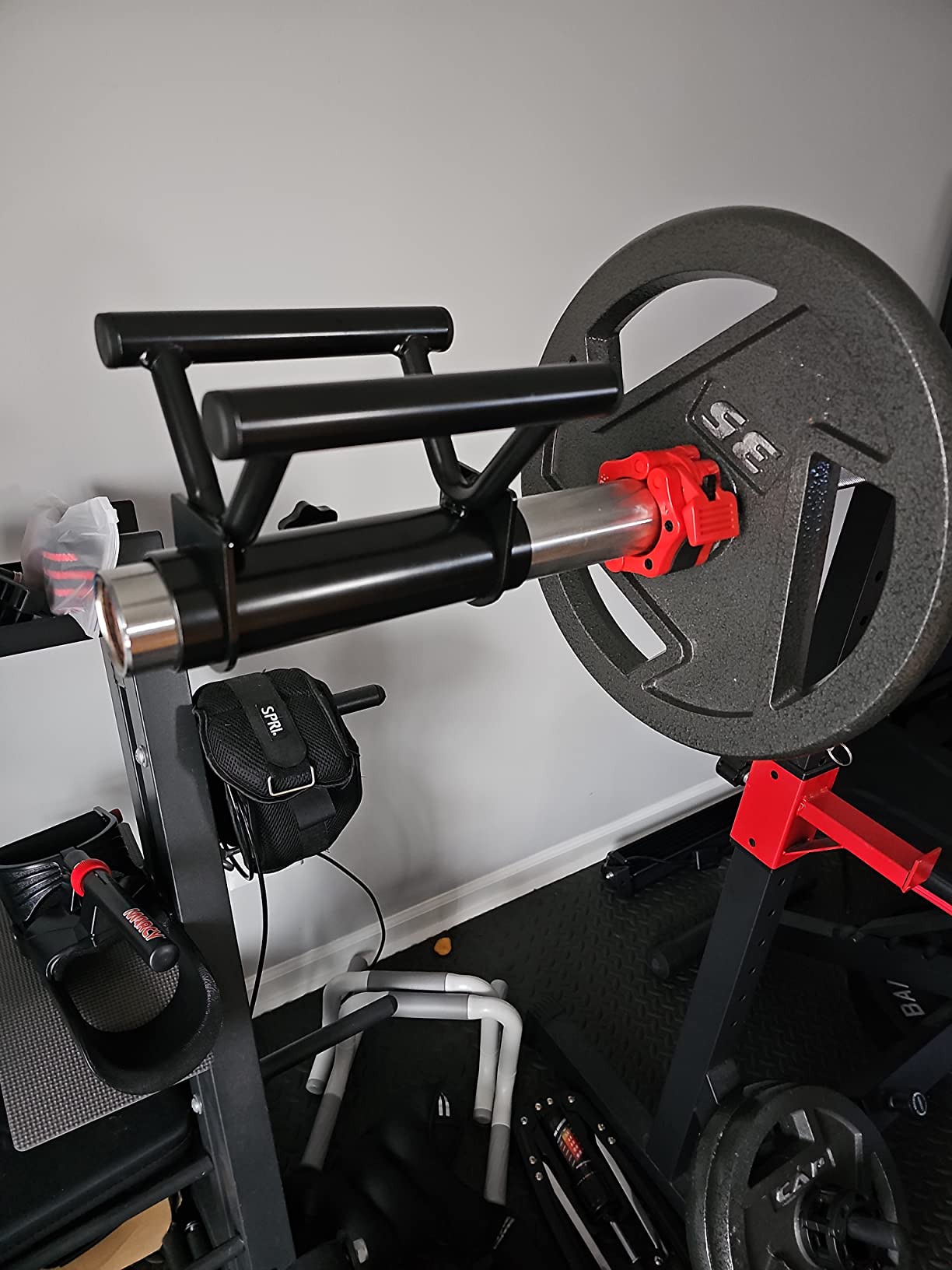 Upgraded T Bar Row Attachment with Non-Slip Rubber Grip Heavy Duty,Solid Multi-Grip V Bar Attachment Landmine Handle for Home Gym Accessories Perfect for Olympic Barbell customer photo 2