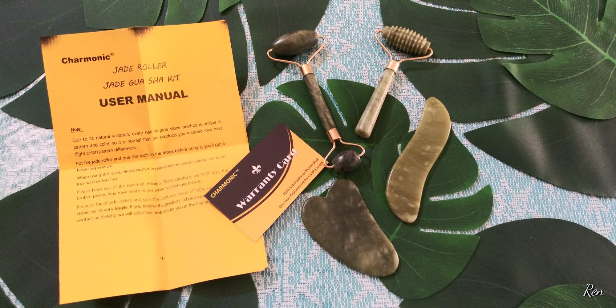 Charmonic 6 in 1 Ice Roller & Jade Roller and Gua Sha Set, Facial Massage Kits, Facial Roller Kit with Gua Sha Tool and Silicone Brush, Anti-Aging Jade Stone Massager for Face, Eyes, Neck Massage customer photo 1