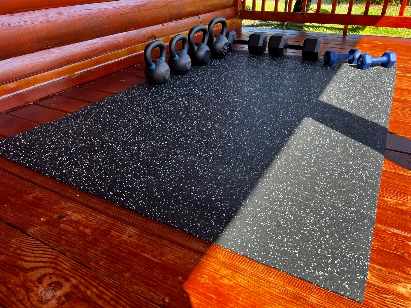 Rubber King Multi-Purpose Exercise Mat - 100% Recycled Thick Rubber Mat for Home Gym Flooring, Non-Slip, Low-Odor Durable Workout Mat for Indoor/Outdoor, Shoe-Friendly customer photo 2
